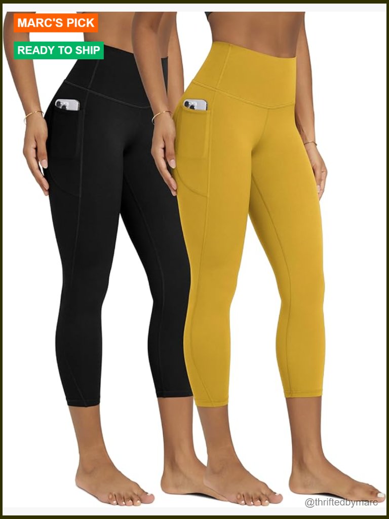 High Waist Yoga Leggings With Pockets Buttery Soft 23" 25" 28" Lounge
